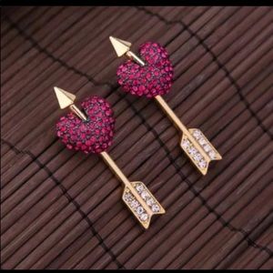 3-in-1 Heart Arrows Love Earrings